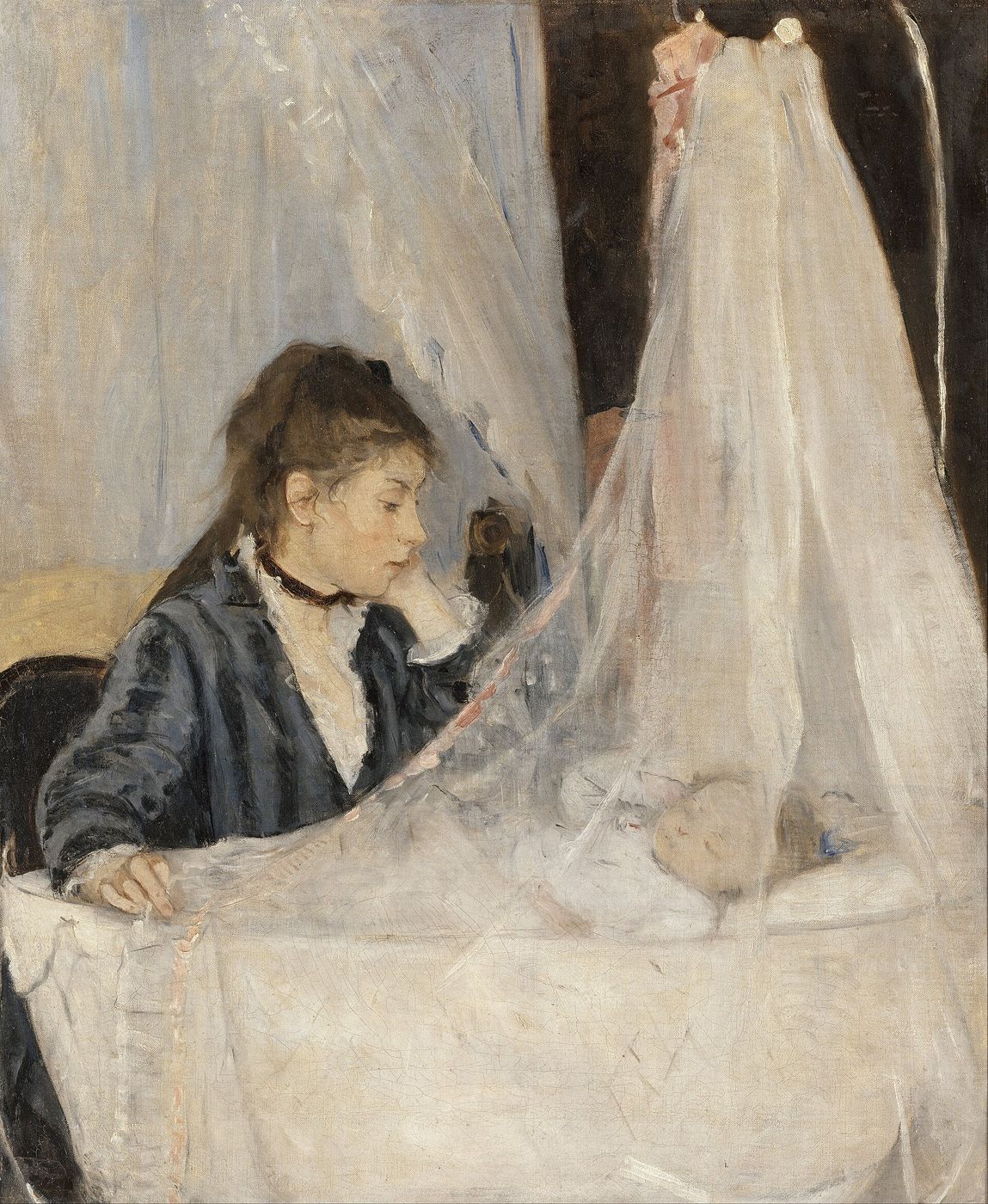 Berthe Morisot — a mother watching over a sleeping child